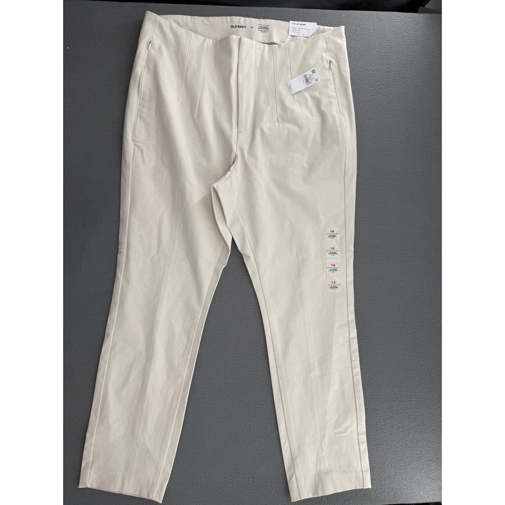 Old Navy Polished Pixie Skinny Pants 14 High Rise Office Quiet Luxury Preppy